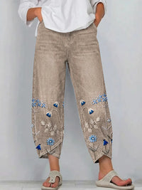 Aven | Spodnie Haftowane Casual Chic