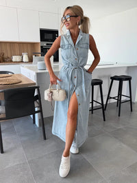 Isabelle | Sukienka Maxi Denim