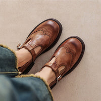 Eleganckie Mary Janes Wykonane Ze Skóry